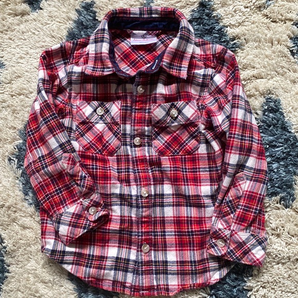 Hanna Andersson Flannel Button Down sz 3T - Picture 1 of 3